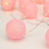 20LED Joulupallot Cotton Balls 5M vaaleanpunainen