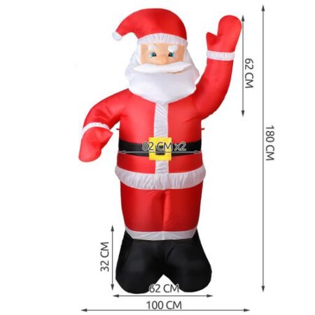 Puhallettava joulupukki 180 cm, kuva 2