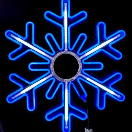 PRO-valokoriste ”Lumihiutale” 80 cm, lumisade-efekti