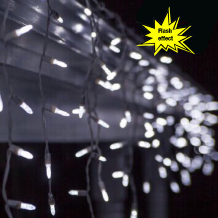 300LED valoverho VILKKUVA kylmä valkoinen + kylmä valkoinen 14,5M